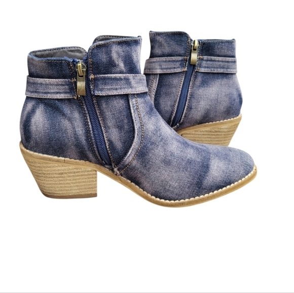 Corkys Denim Washed Blue Fed Up Ankle Western Horse Boot Shoe Blue Jean Women 7 - Picture 6 of 13
